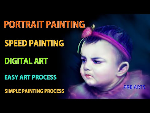 portrait painting easy and simple process, digital art, speed painting, art therapy