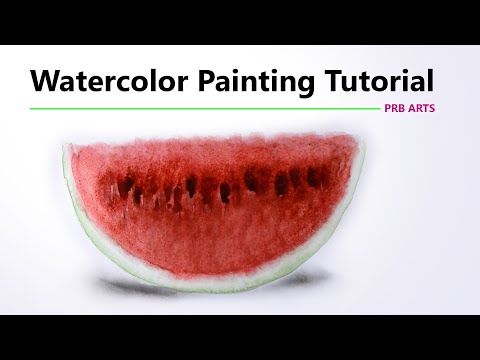 How To Paint A Watermelon With Watercolor Easy Step By Step Guide For Beginners | PRB ARTS