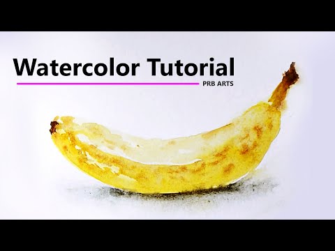How To Paint A Banana In Watercolor Easy Step By Step Guide For Beginners | PRB ARTS