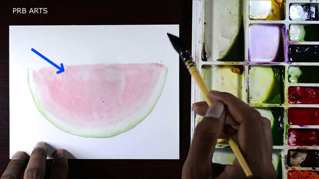 watermelon watercolor painting tutorial