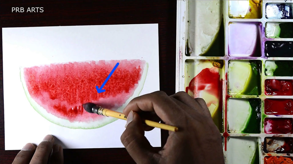 watermelon watercolor painting tutorial