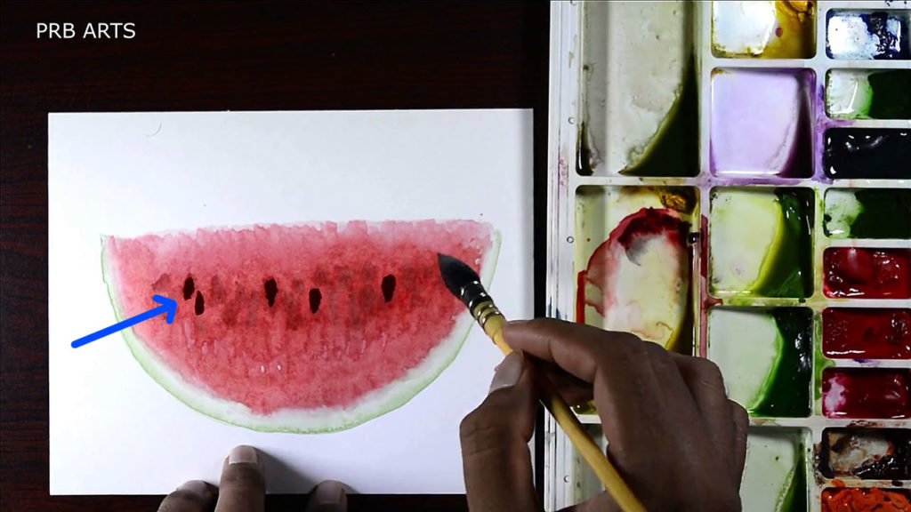 watermelon watercolor painting tutorial