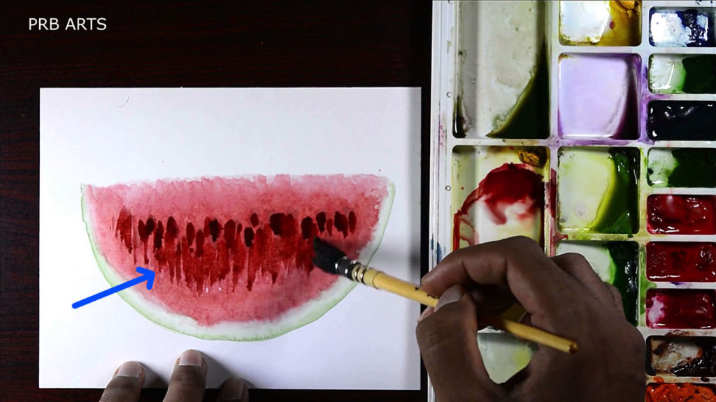 watermelon watercolor painting tutorial