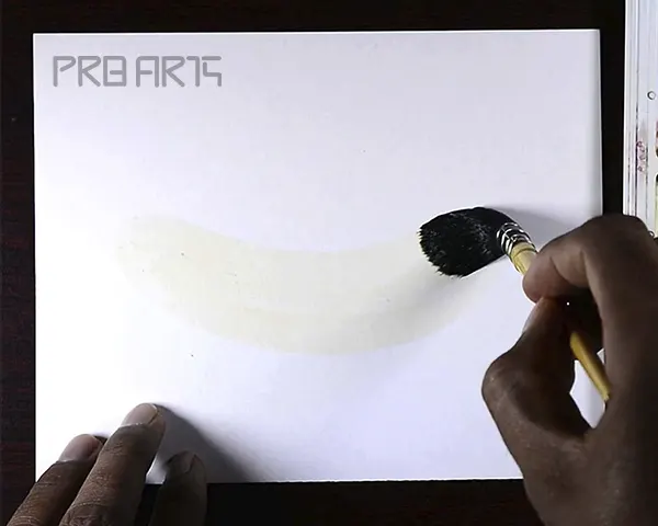 Banana watercolor painting tutorial for beginners - step 01