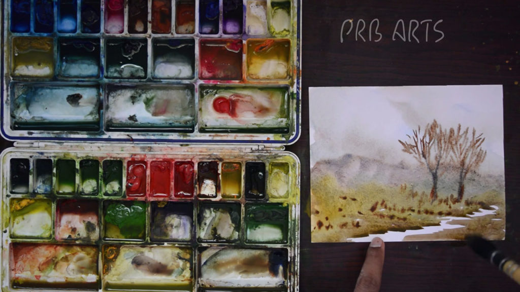 how to start a watercolor painting