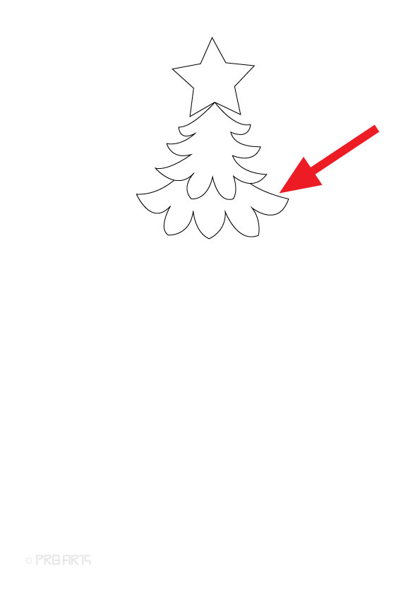Christmas tree drawing for kids