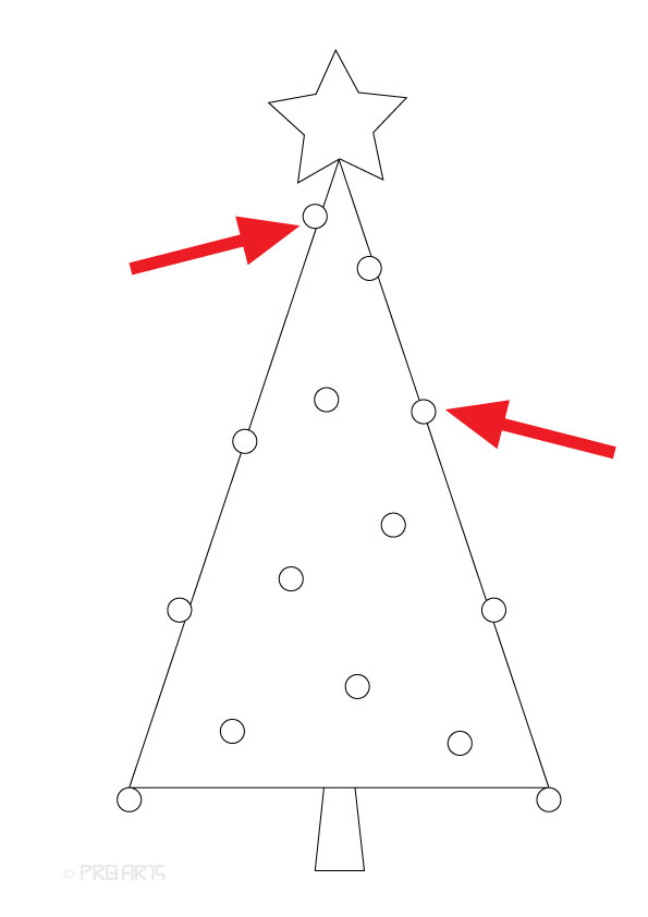 Christmas tree drawing for kids