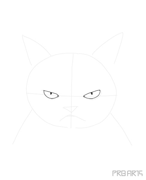 easy to draw cat face