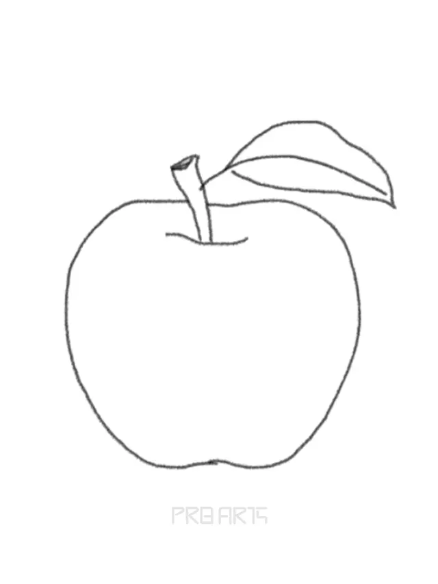 Apple sketch for kids 