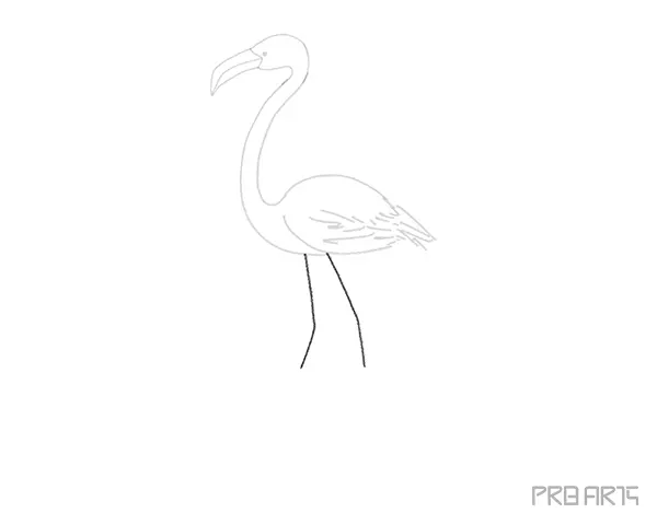 flamingo legs drawing outline