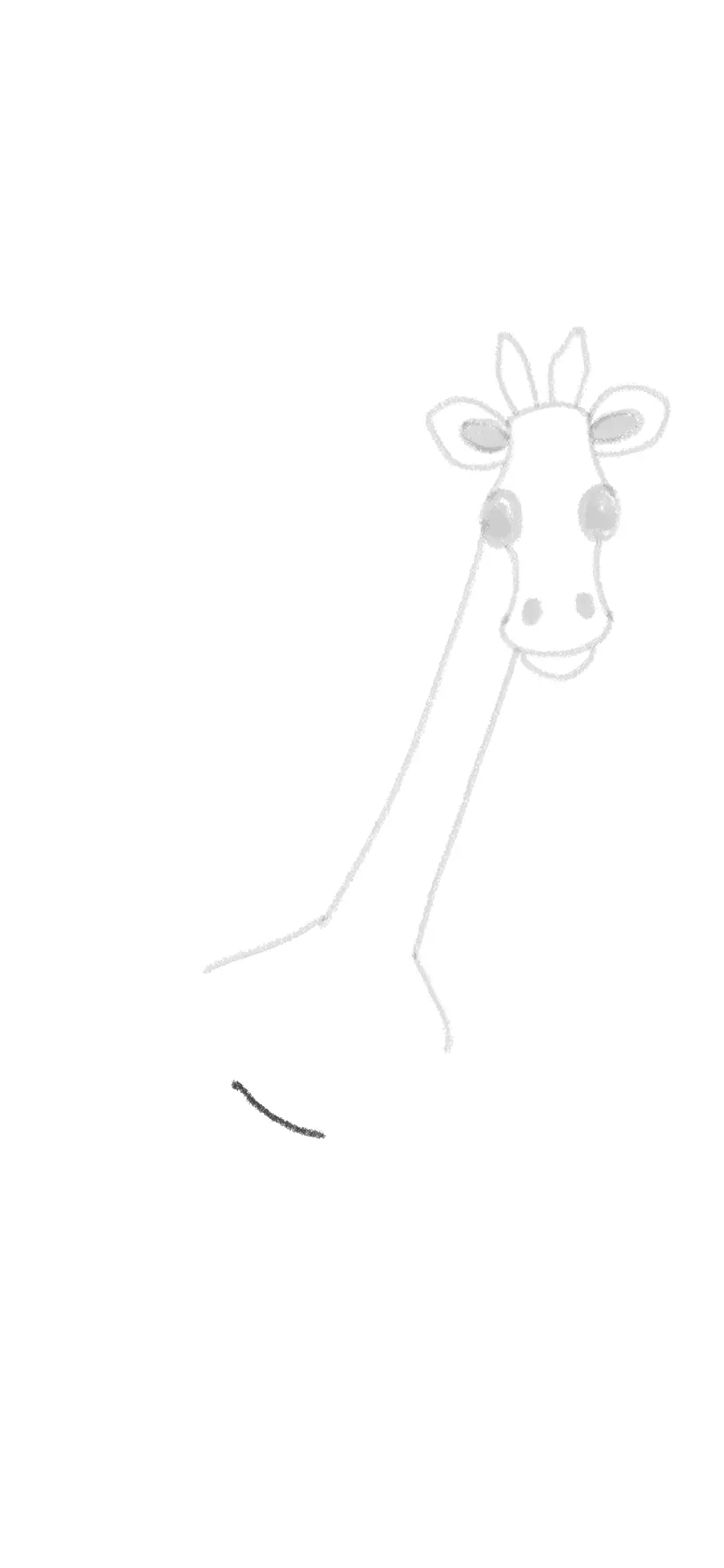 Giraffe Clipart Black And White Giraffe Drawing Clip  Realistic Pencil Giraffe  Drawing HD Png Download  Transparent Png Image  PNGitem