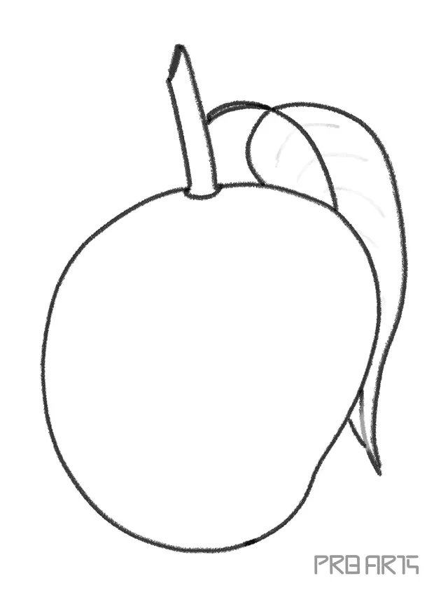 how to draw mango fruit