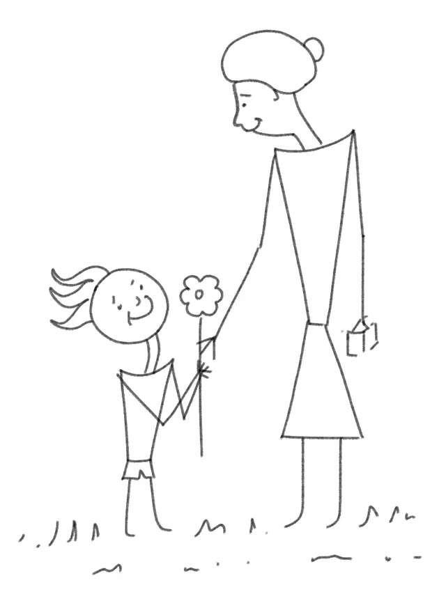 Free Vector | Hand drawn mothers day children drawings illustration