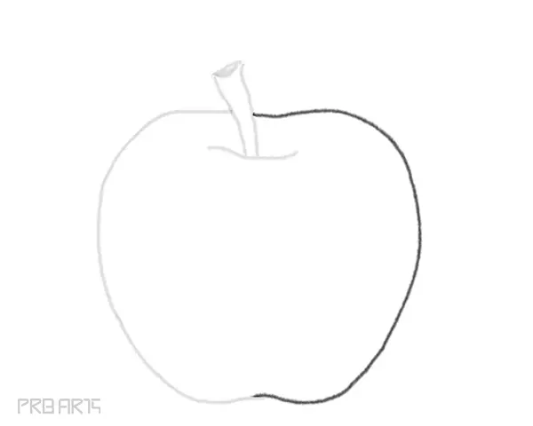 learn how to draw an apple easy step by step drawing guide for beginners - step 06
