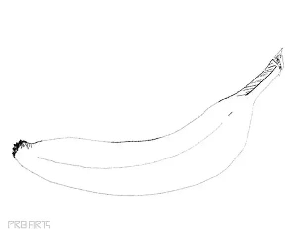 how to draw a banana - step 07