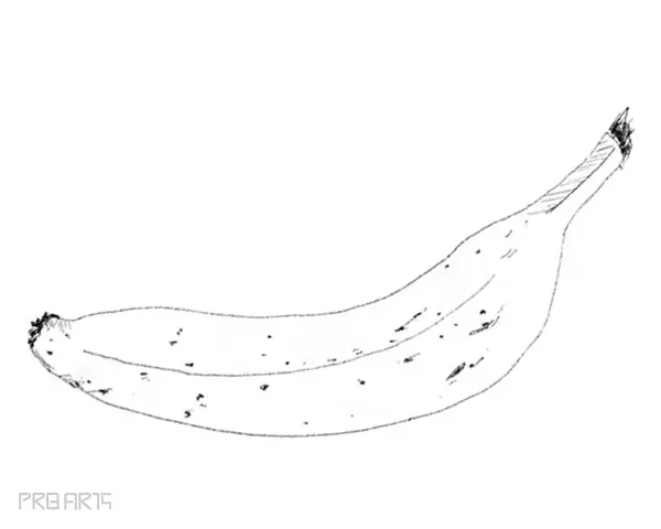 how to draw a banana - step 08