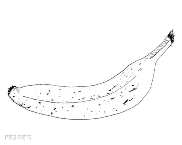 how to draw a banana - step 09