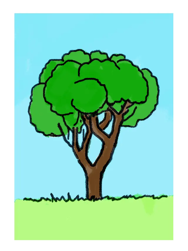 How to draw a mango tree?. Drawing is an expressive and creative… | by  Synclite | Medium