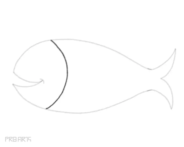how to draw a fish in cartoon style for kids - step 10