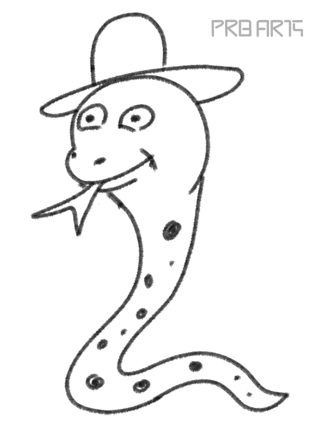 Funny Snake Drawing for Kids - PRB ARTS