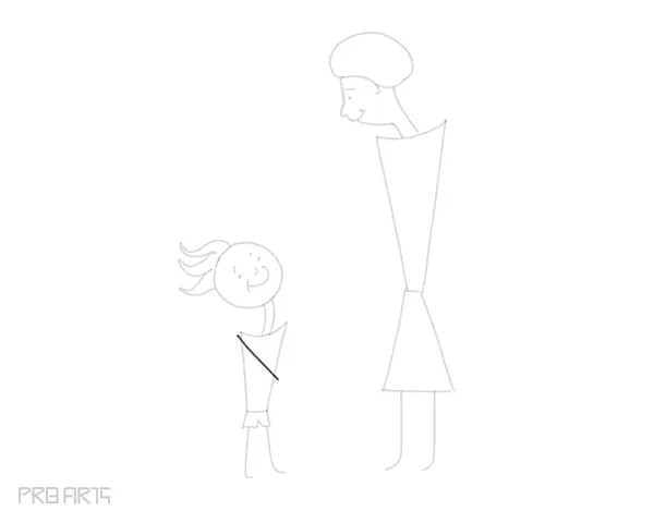 mother & son drawing - son holding a flower - gift to mom - happy mother's day drawing - step 32