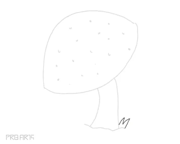 Learn how to draw a mushroom - easy mushroom drawing for kids - step 07