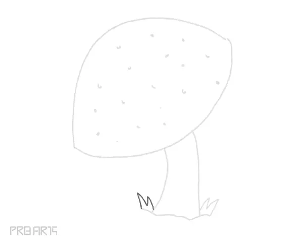 Learn how to draw a mushroom - easy mushroom drawing for kids - step 08