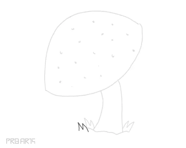 Learn how to draw a mushroom - easy mushroom drawing for kids - step 09
