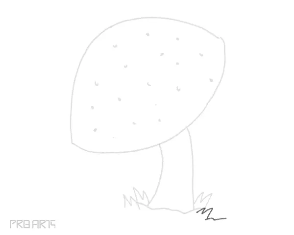 Learn how to draw a mushroom - easy mushroom drawing for kids - step 10