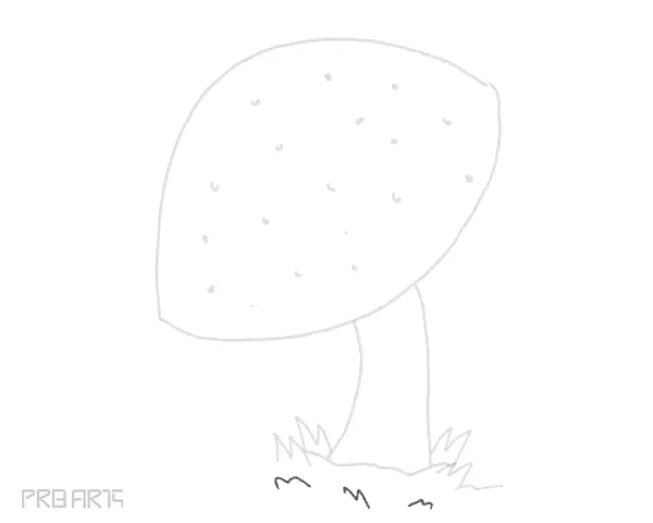 Learn how to draw a mushroom - easy mushroom drawing for kids - step 11