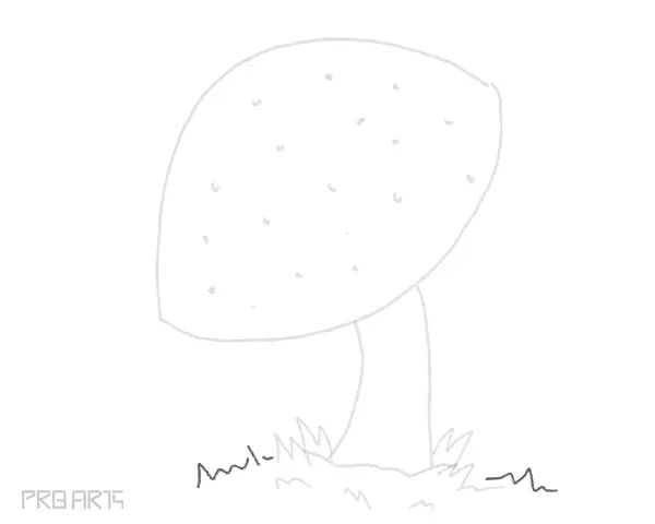 Learn how to draw a mushroom - easy mushroom drawing for kids - step 12