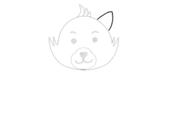 red panda cartoon drawing tutorial for kids - step 12