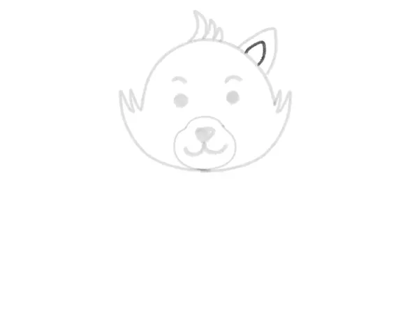 red panda cartoon drawing tutorial for kids - step 13
