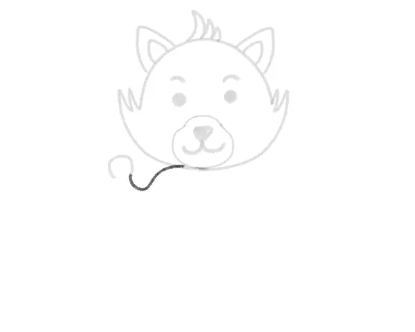 red panda cartoon drawing tutorial for kids - step 17