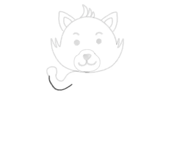 red panda cartoon drawing tutorial for kids - step 18