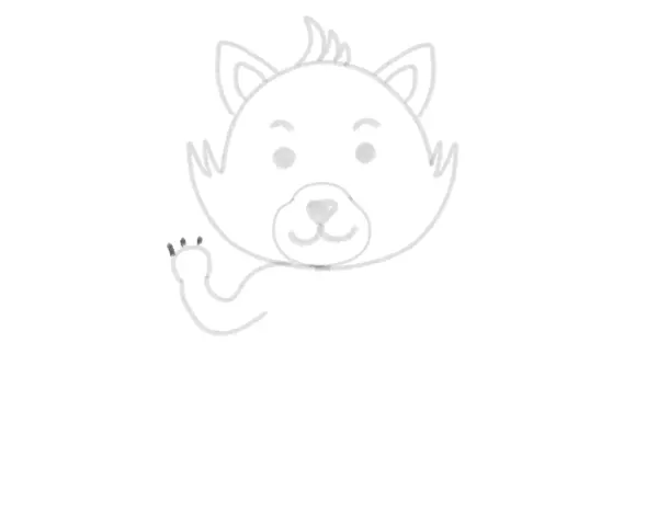 red panda cartoon drawing tutorial for kids - step 19