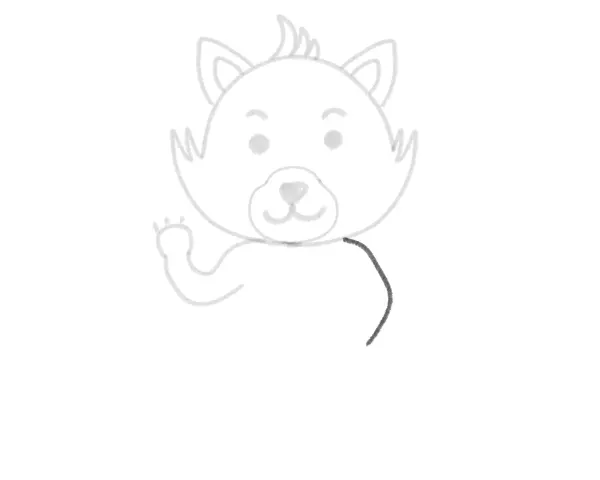red panda cartoon drawing tutorial for kids - step 20