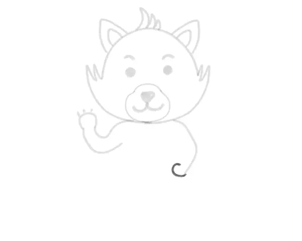 red panda cartoon drawing tutorial for kids - step 21