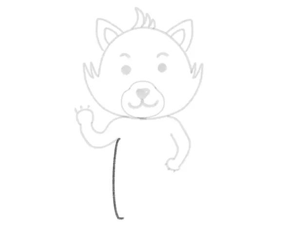 red panda cartoon drawing tutorial for kids - step 23