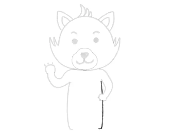 red panda cartoon drawing tutorial for kids - step 24