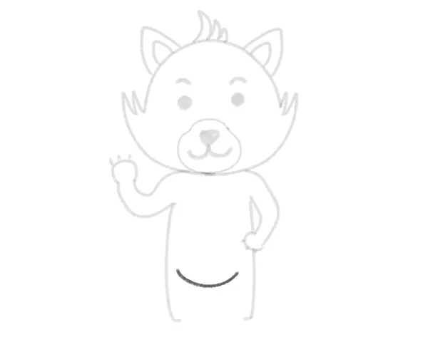red panda cartoon drawing tutorial for kids - step 25