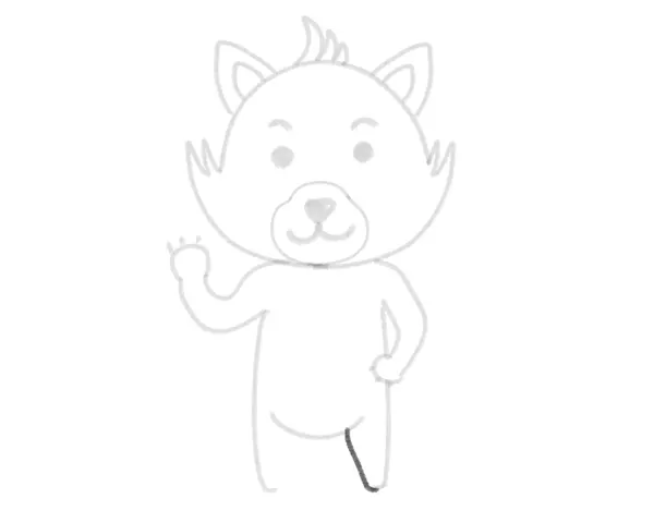 red panda cartoon drawing tutorial for kids - step 26