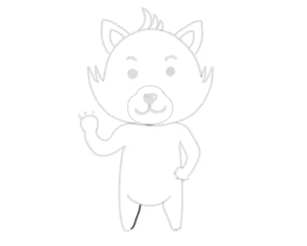 red panda cartoon drawing tutorial for kids - step 27