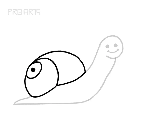 snail shell drawing for kids