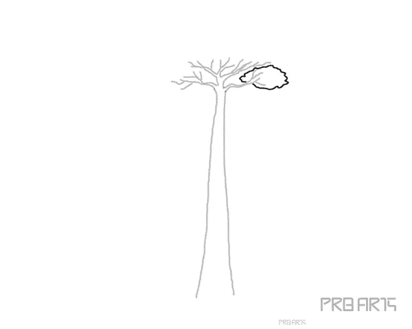 baobab tree drawing tutorial for kids - step 05