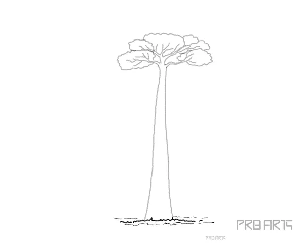 baobab tree drawing tutorial for kids - step 10