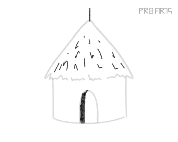 Draw a thatched hut  Draw with Rich