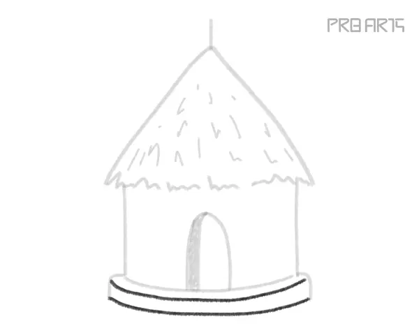hut drawing for kids easy step by step tutorial guide - 08