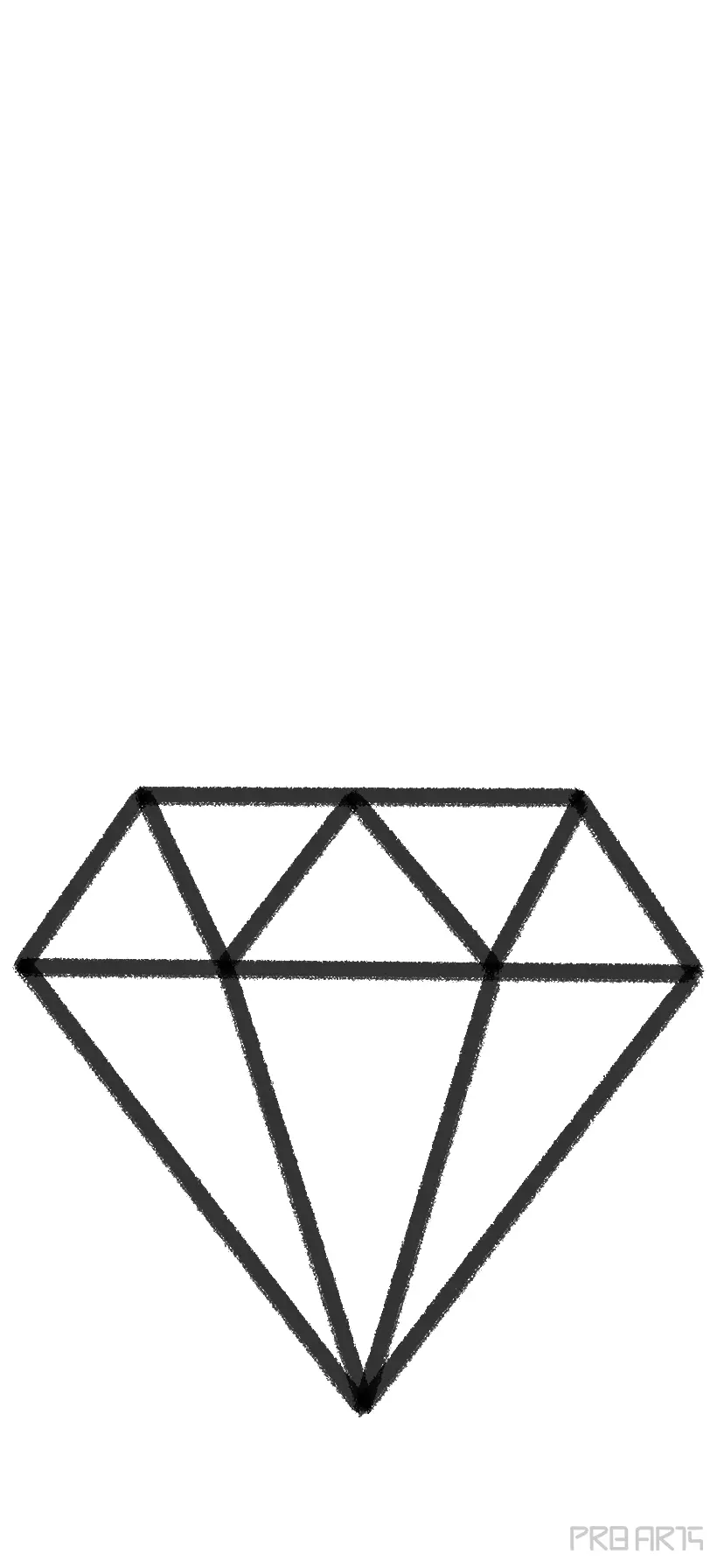 how to draw a diamond easy
