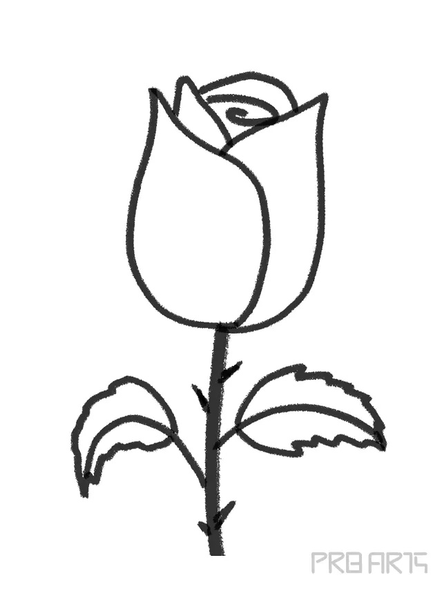 Drawing Of A Rose Easy Poster.webp
